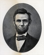 The caption for this image reads: 'Lincoln in 1865. from a photograph by Moses Parker Rice.'