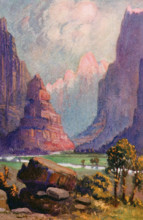 The 1902 caption reads: 'View in a Canyon.'.