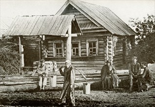 This scene from the early 1900s shows Russian peasants.