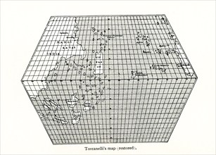 Toscanelli’s Map (Restored).  Toscanelli (1397 –1482) was an Italian mathematician, astronomer,