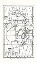 This map shows the exploration and partition of Africa during the late 1700s and the 1800s. The