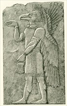 This bas-relief from Khorsabad was drawn by French artist Henri Faucher-Gudin, who illustrated for