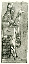 This figure, known as a god-fish, was drawn by Faucher-Gudin from an Assyrian bas-relief from