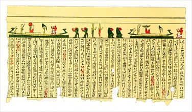 The caption on this 1804 image reads: “Manuscript on papyrus in hieroglyphs.” The two most common