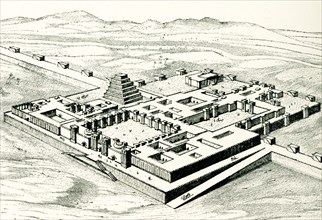 The 1904 caption for this image reads: “Bird's eye view of Sargon's Palace at Dur-Sharrukin drawn