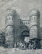 This illustration of the Gate of El Futuh, also known as Bab al-Futuh or Conquest Gate)  in Cairo,