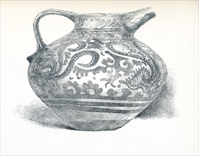 This illustration dates to around 1900. It shows a Minoan Vase or jug that was in the Abbott