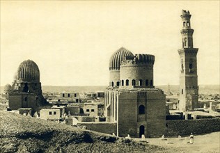 This photo dates to around 1900 and shows the Tombs of the Mamluks in Cairo. The Mamluks were slave