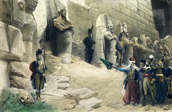 This illustration dates to around 1900 and shows Napoleon's soldiers at Karnak. When Napoleon was n