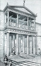 This illustration shows the Entrance Construction on the Acropolis at Pergamon in the 2nd century