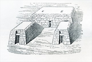 This illustration of a mastaba at Giza is credited to Georges Perrot, professor in the Faculty of