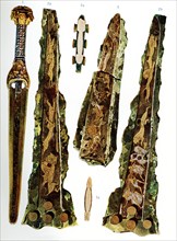 This illustrations shows daggers from ancient Egypt (1) and from the late Bronze Age Greek city of