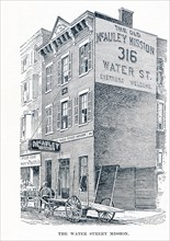 This late 19the-century illustration showst the Water Street Mission at 316 Water Street in New