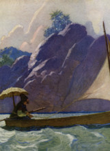 The caption for this image by NC Wyeth that accompanies the tale of Robinson Crusoe by Daniel Defoe