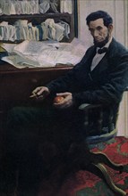 The caption for this image reads: 'Lincoln from painting by Howard Pyle.' Abraham Lincoln was the