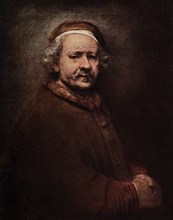 The 1916 caption reads: 'Rembrandt 1606-1669  Dutch school of mnsterdam-Rembrandt in Old Age.