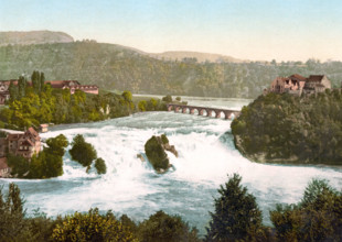 Rhine Falls Near Schaffhausen In Switzerland / The Falls Of The Rhine