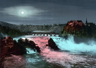 Rhine Falls At Night