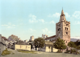 Notre-Dame-Du-Glarier Cathedral In Sion In Valais