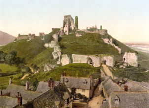 Corfe Castle Is A Village In The County Of Dorset In England. It Lies On The River Corfe Near The Ruins Of The Historic Castle Corfe Castle / Castle