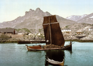 Print Shows A Nordlandsbåt Ship