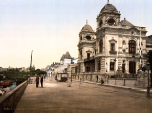 The Casino and Front of Foncillon, France, Historical, digitally restored reproduction from an