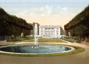 Pleasure palace in the park of Versailles, France, historical, digitally restored reproduction from