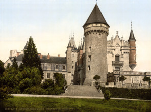 Bourbon-L'Archambault Castle Is A Repeatedly Rebuilt Fortress From The 13Th Century In Bourbon-L'Archambault In France