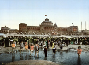 The Strand and Kursaal, around 1895, Historical, digitally restored reproduction from an original