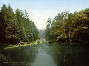 In the Zeister Forest, around 1895, historical, digitally restored reproduction from an original