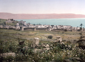 Panoramic view, one of the four holy cities in Judaism, Holy Land, around 1895, Historical,