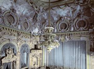 The theater, interior, around 1895, historical, digitally restored reproduction from an original