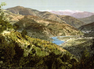 Valley of the Paillon, Nice, France, circa 1895, Historical, digitally restored reproduction from