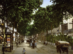 Nice, France, circa 1895, Historical, digitally restored reproduction from an original from the