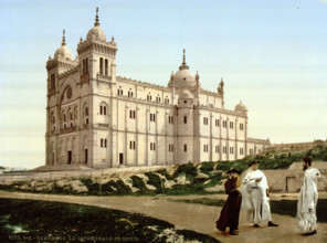 The Cathedral, Carthage, Tunisia, circa 1895, Historical, digitally restored reproduction from an