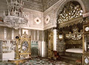 Bedchamber of the late Bey of Tunis, Tunisia, around 1895, Historical, digitally restored