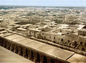 View from the minaret of the Great Mosque, Tunisia, around 1895, Historical, digitally restored