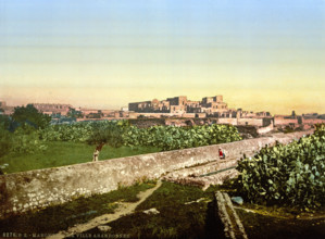 the abandoned city of Mahomedia, Tunisia, around 1895, Historical, digitally restored reproduction