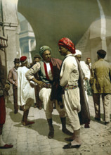 various types of Arabs, Tunisia, around 1895, Historical, digitally restored reproduction from an