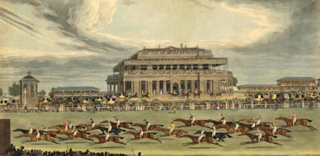 Doncaster Race for the Great St Legder Stakes, famous horse race in England, 1839, Historical,