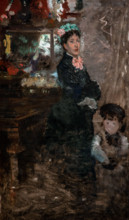 Giuseppe De Nittis 1846-1884 “Mrs. de Nittis with her son” 1875