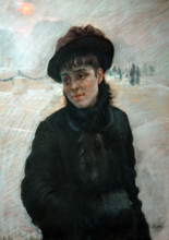 Giuseppe De Nittis 1846-1884 “Mademoiselle Diogène” , 1874 92x65,5 pastel on canvas.