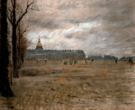 Giuseppe De Nittis 1846-1884 “Place des Invalides” 1880, 59 x 72cm pastel on canvas.