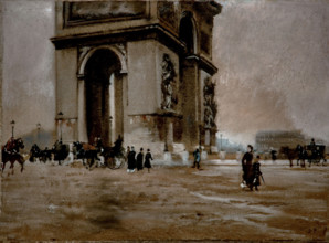 Giuseppe De Nittis 1846-1884 “Triumphal Arch” 1876, 36,7 x 52,6 pencil on paper.