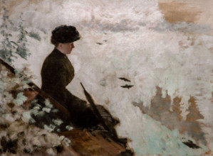 Giuseppe De Nittis 1846-1884 ”Snow Effect” 1880 ,73 x 54 cm oil on canvas.