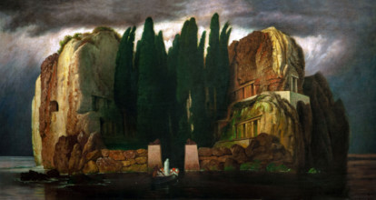 Otto Vermeheren 1861-1917 "The Island of the Dead" (d'apres Arnold Böcklin) 1900-1915, 71 x 135.3