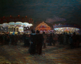 Glenn O. Coleman 1887-1932 "Manhattan Beach Amphitheater" 1925 72 x 102.9 cm oil on canvas.