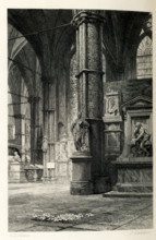 Dickens’ tomb is in the south transept of the Poets' Corner at Westminster Abbey in London,