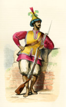 This 1840s illustration shows a soldier from Cochinchina (now Vietnam) in the 1840s. Cochinchina is