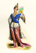 This 1840s illustration shows a noble from Burma, present-day Myanmar. Myanmar (formerly Burma) is